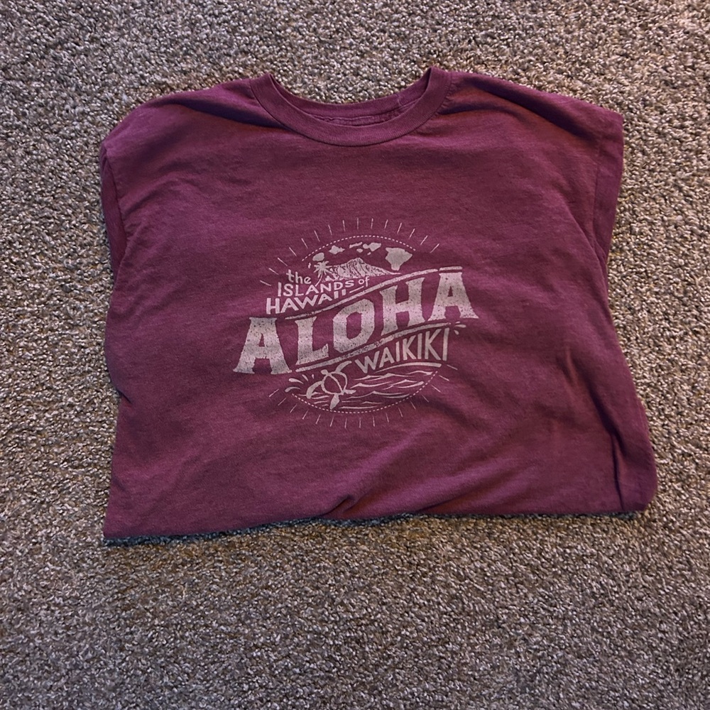 Aloha Waikiki Purple Tee